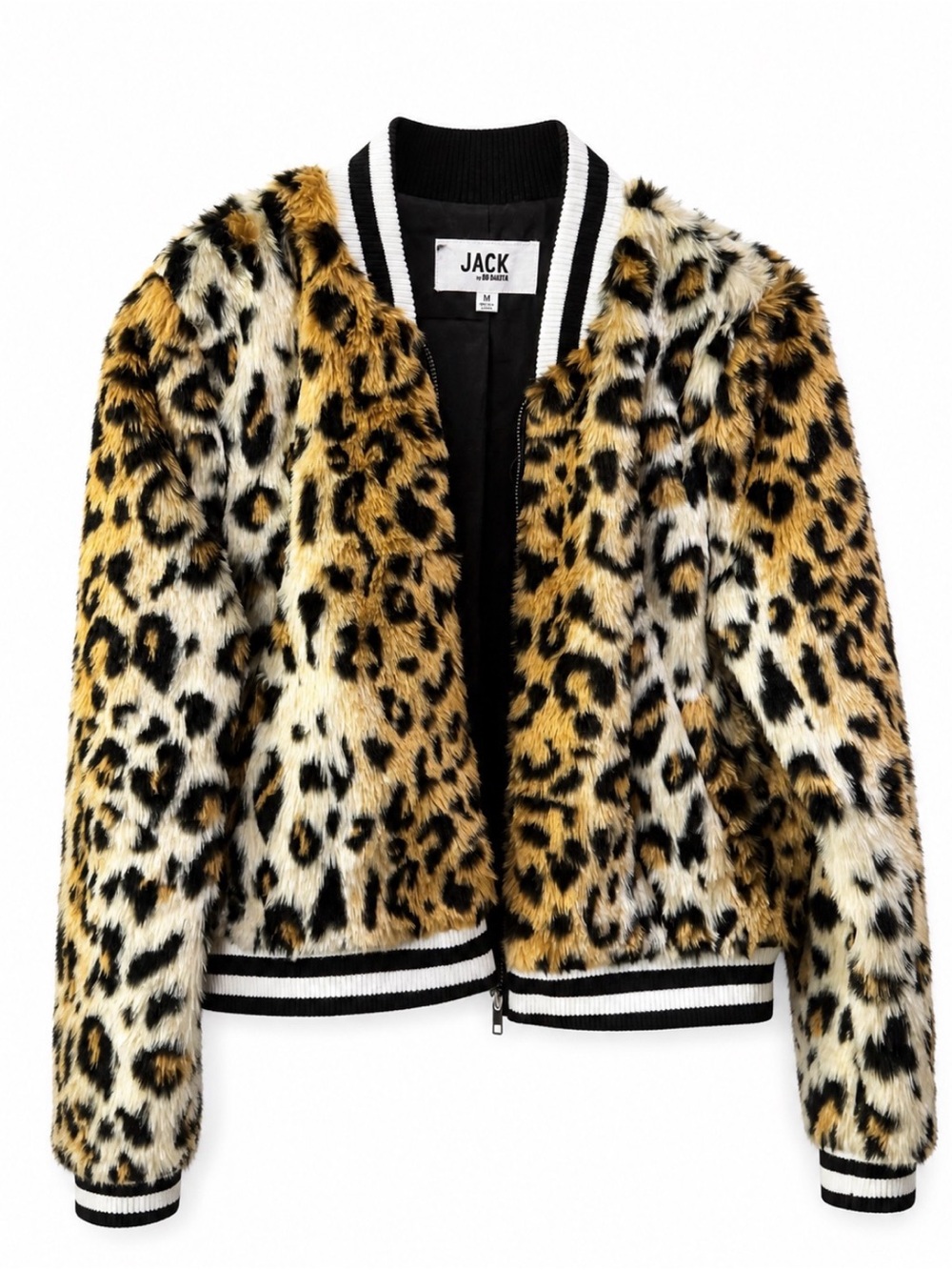 Leopard Faux Fur Bomber Jacket – Statement Vintage Style 🐆